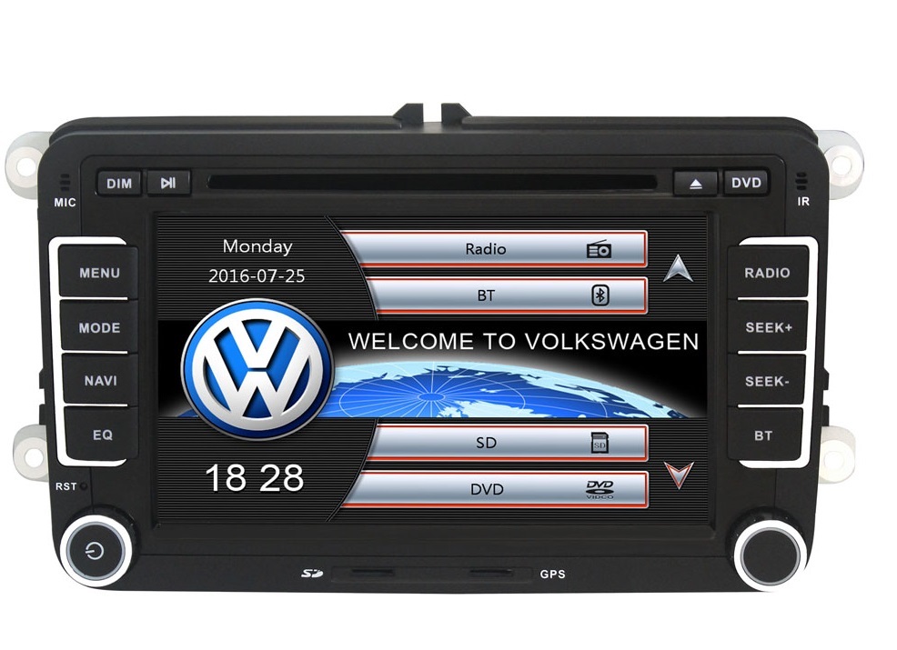 Navigatie Gps VW Golf 5 6 B6 B7 CC Tiguan Touaren Jetta Eos Polo Amarok Caddy , Windows 6.0 , Dvd Player Usb Bluetooth , Card 8GB Europa