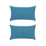 Set 2 Perne decorative dreptunghiulare Mania Relax, din bumbac, 50x70 cm, culoare albastru