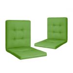 Set 2 Perne sezut/spatar pentru scaun de gradina, sezlong sau balansoar, 50x50x55 cm, culoare verde