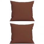 Set 2 perne decorative patrate, 40x40 cm, pentru canapele, pline cu Puf Mania Relax, culoare maro