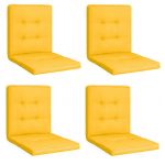Set 4 Perne sezut/spatar pentru scaun de gradina, sezlong sau balansoar, 50x50x55 cm, culoare galben