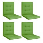 Set 4 Perne sezut/spatar pentru scaun de gradina, sezlong sau balansoar, 50x50x55 cm, culoare verde