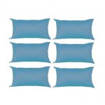 Set 6 Perne decorative dreptunghiulare, 50x30 cm, pline cu Puf Mania Relax, culoare albastru