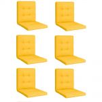 Set 6 Perne sezut/spatar pentru scaun de gradina, sezlong sau balansoar, 50x50x55 cm, culoare galben