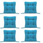 Set Perne decorative pentru scaun de bucatarie sau terasa, dimensiuni 40x40cm, culoare Albastru, 6 buc/set