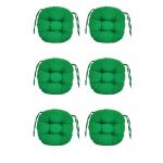 Set Perne decorative rotunde, pentru scaun de bucatarie sau terasa, diametrul 35cm, culoare verde inchis, 6 buc/set