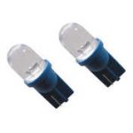 Bec tip LED 12V 5W soclu plastic T10 W2,1X9,5d 2buc Carpoint - Albastru focalizat