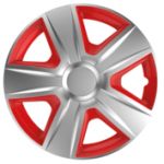 Capace roti auto Esprit SR 4buc - Argintiu/Rosu - 14''