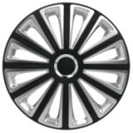 Capace roti auto Trend RC 4buc - Negru/Argintiu - 15''
