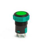 Întrerupător buton incorporabil 12V, LED Verde