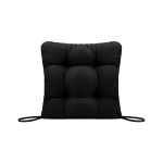 Perna decorativa pentru scaun de bucatarie sau terasa, dimensiuni 40x40cm, culoare Negru