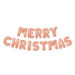 Balon de Crăciun "Merry Christmas” - auriu rosé