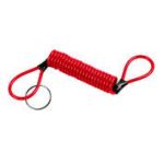 Cablu spiralat din otel Safety Reminder - 150cm - Rosu