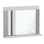 Oglinda pentru baie cu raft inferior, model Lumo L1, culoare alb mat