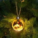 Ornament de pom de Craciun cu LED - alb cald - 8 cm - GBZ-58058 Brico DecoHome