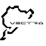 Sticker auto Vectra on Nurburgring, 15 x 15 cm