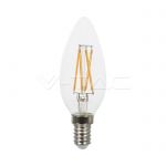 Bec LED Lumânare Filament Cip SAMSUNG 4W E14 Sticla Clara 2700K COD: 272 MRA36-060721-22