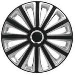 Set capace roti auto Cridem Trend RC 4buc - Negru/Argintiu - 14''