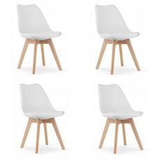 Set 4 scaune stil scandinav, Artool, Mark, PP, lemn, alb, 49x43x82 cm MART-3316_1S