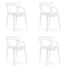 Set 4 scaune stil scandinav, Artool, Kato, PP, alb, 54x55x82.5 cm MART-3380_1S