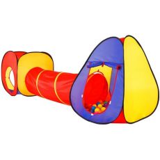 Cort de joaca pentru copii, Springos, 3 in 1, igloo si cub, cu tunel, husa, 245x74x90 cm MART-KG0014