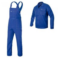 Pantaloni de lucru cu pieptar, salopeta, cu bluza, albastru, model Confort, 188 cm, marimea XL, ART.MAS MART-709948