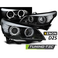 Faruri XENON D2S HEADLIGHTS ANGEL EYES Negru LED INDICATOR BMW E60/E61 03-04 KTX3-LPBMO8