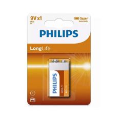 Baterie Philips Longlife, 9V, 6F22 FMG-LCH-PH-6F22L1B