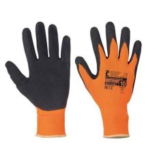 Mănuși de protecție fără cusături Cerva Palawan Orange, cu strat de latex, marimea M FMG-SK-3130133