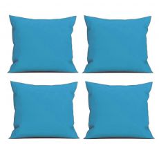 Set 4 Perne decorative patrate, 40x40 cm, pentru canapele, pline cu Puf Mania Relax, culoare albastru