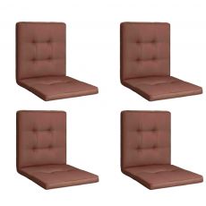Set 4 Perne sezut/spatar pentru scaun de gradina, sezlong sau balansoar, 50x50x55 cm, culoare maro