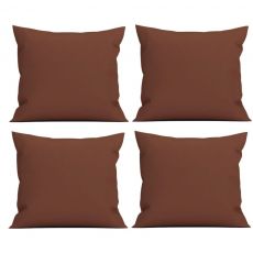 Set 4 perne decorative patrate, 40x40 cm, pentru canapele, pline cu Puf Mania Relax, culoare maro