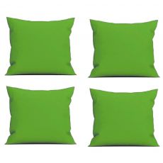 Set 4 perne decorative patrate, 40x40 cm, pentru canapele, pline cu Puf Mania Relax, culoare verde