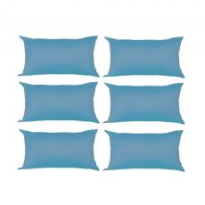 Set 6 Perne decorative dreptunghiulare, 50x30 cm, pline cu Puf Mania Relax, culoare albastru
