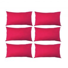 Set 6 Perne decorative dreptunghiulare, 50x30 cm, pline cu Puf Mania Relax, culoare rosu