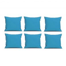 Set 6 Perne decorative patrate, 40x40 cm, pentru canapele, pline cu Puf Mania Relax, culoare albastru