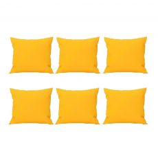 Set 6 Perne decorative patrate, 40x40 cm, pentru canapele, pline cu Puf Mania Relax, culoare galben