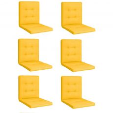 Set 6 Perne sezut/spatar pentru scaun de gradina, sezlong sau balansoar, 50x50x55 cm, culoare galben
