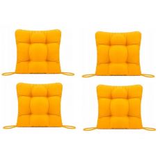 Set Perne decorative pentru scaun de bucatarie sau terasa, dimensiuni 40x40cm, culoare Galben, 4 bucati/set