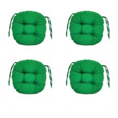 Set Perne decorative rotunde, pentru scaun de bucatarie sau terasa, diametrul 35cm, culoare verde inchis, 4 buc/set