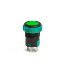 Întrerupător buton incorporabil 12V, LED Verde