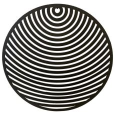 Decoratiune perete Krodesign Spiral Circle, diametru 50 cm, negru FMG-KRO-1025