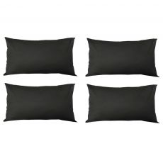 Set 4 Perne decorative dreptunghiulare, 50x30 cm, pline cu Puf Mania Relax, culoare negru