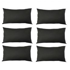 Set 6 Perne decorative dreptunghiulare, 50x30 cm, pline cu Puf Mania Relax, culoare negru