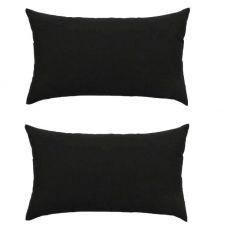 Set doua perne decorative dreptunghiulare Mania Relax, din bumbac, 50x70 cm, culoare negru