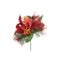 Compoziţie decorativă de Crăciun - 21 cm - roşu