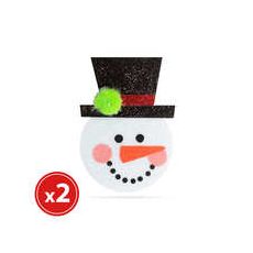 Set ornamente de pom - model Om de zăpadă - 2 buc. /pachet