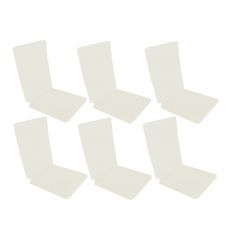 Set 6 perne decorative pentru scaun de bucatarie cu spatar, dimensiune sezut 42x40 cm, spatar 42x50 cm, culoare alb