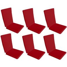 Set 6 perne decorative pentru scaun de bucatarie cu spatar, dimensiune sezut 42x40 cm, spatar 42x50 cm, culoare visiniu