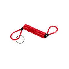 Cablu spiralat din otel Safety Reminder - 150cm - Rosu